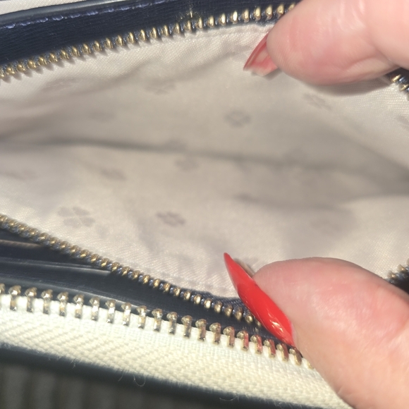 Euc Kate Spade Zip Wallet Blue Floral - Picture 4 of 4